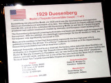'29 Dusenberg Particulars
