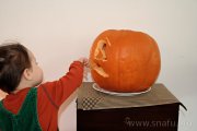 Allistair with pumpkin