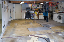 Garage carpet almost gone
