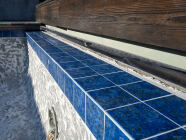 Pool cover ledge grout