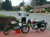 Fred with BSA and Triumph